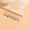 Wholesale Copper Geometric Zircon 14K Gold Plated Elegant Classic Style Earrings