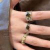 Wholesale Maillard Tiger Eye Opening Adjustable Ring Women's Niche Design Sense Finger Ring Retro Heavy Industry Oval Ring