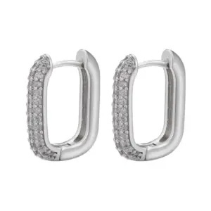White Gold Color White Diamond 1 Pair