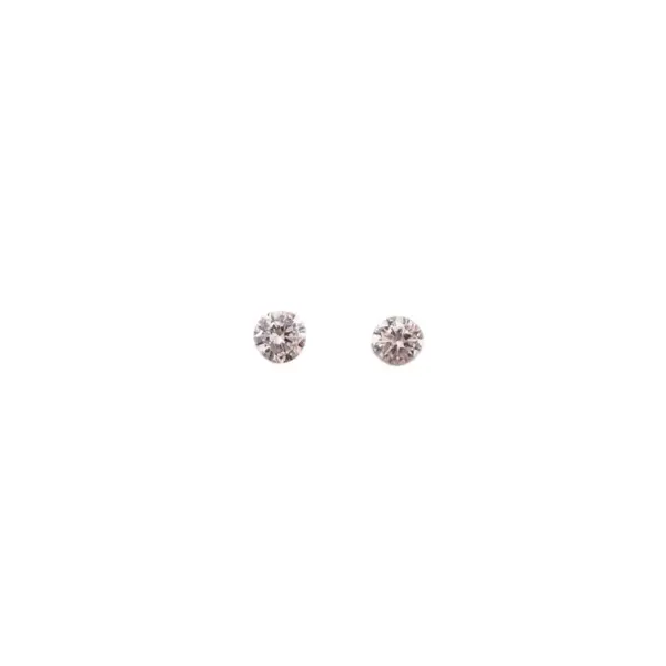 1 Pair Simple Style Geometric Inlay Copper Zircon Ear Studs