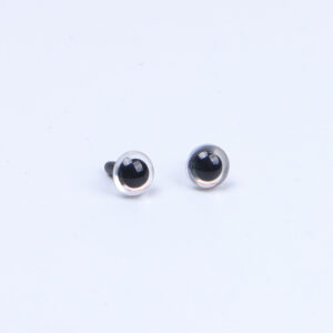 7.5mm transparent black cat's eye (a pair)