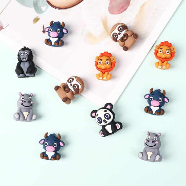 Wholesale Cartoon animal silicone beads