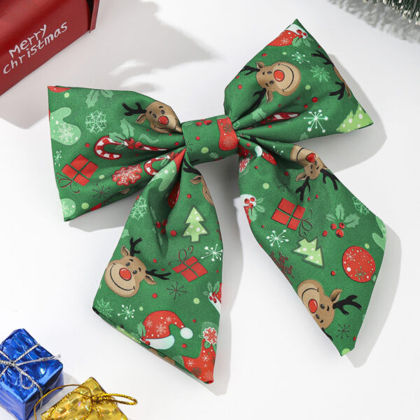 Wholesale Fabric knotted gift pine snowflake striped plaid solid color knotted wide-brimmed hair clip