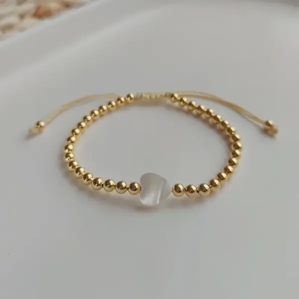 Wholesale Retro Cross Star Heart Shape Pearl Copper Bracelets In Bulk
