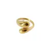 Gold Plated Solid Color 304 Stainless Steel Simple Style Plating Rings