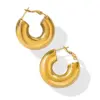 PVD Coated Real Gold Plated 18K Gold U Shape 304 Stainless Steel Fashion Waterproof Non Tarnish Earrings