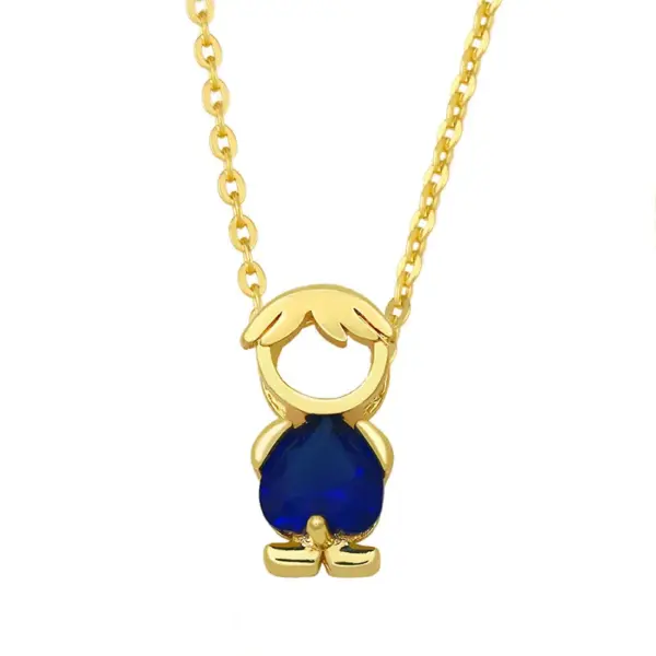 Copper Plating Cartoon Character Necklace