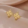 Wholesale 1 Pair Simple Style Classic Style Witches Knot Solid Color Plating 304 Stainless Steel Ear Studs