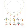 Copper 18K Gold Plated Plating Fruit Zircon Necklace