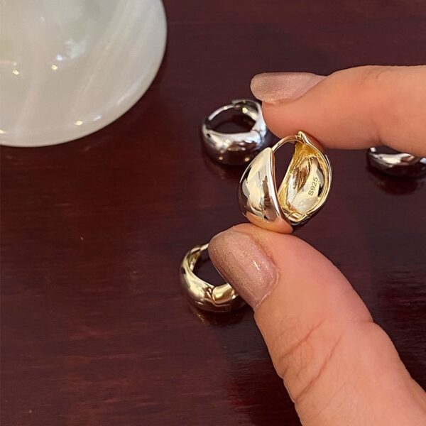 oly-f65ccb6a3a13b6ccfb1e1b14a522eac8 Wholesale Water op Ear Buckle Female Niche Design Light Luxury High Feeling Temperament Simple French Fashion Circle Ins Style Earrings