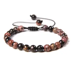 Black Line Red Pattern / 6mm (Stretchable)