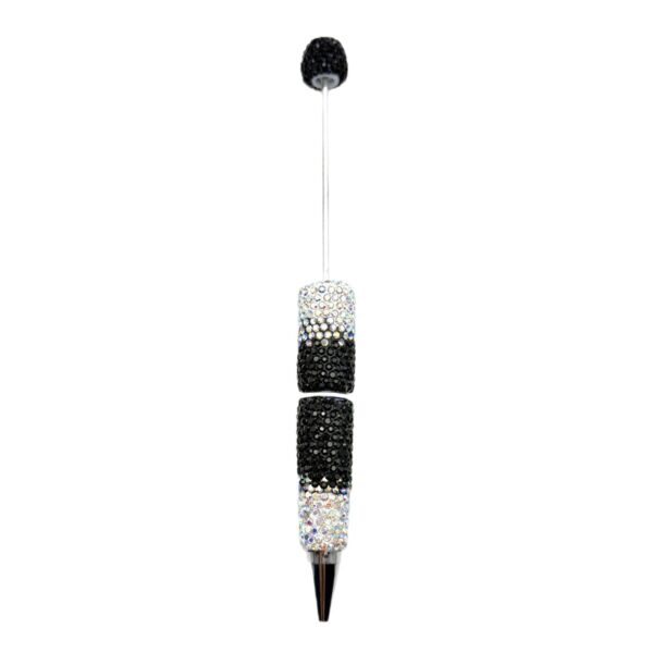 Wholesale DIY new gradient full drill pen handmade diamond beadable pen cute creative gradient rhinestone beaded ball point pen