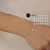 Wholesale 304 Stainless Steel 14K Gold Plated Rose Gold Plated White Gold Plated IG Style Simple Style Layered Plating Inlay Letter Heart Shape Zircon Bracelets