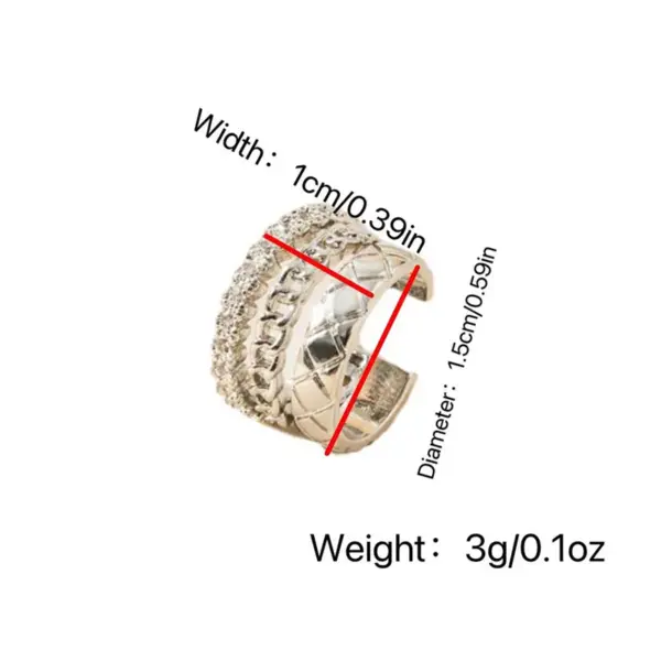 1 Piece Elegant Luxurious Geometric Plating Copper Zircon Ear Cus