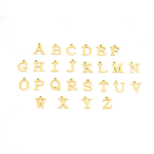 Wholesale 201 Stainless Steel Artificial Pearl Letter Electroplated Stone-Free 18K Real Gold Plated Casual Classic Style Waterproof Non Tarnish Gold Pendant Necklace