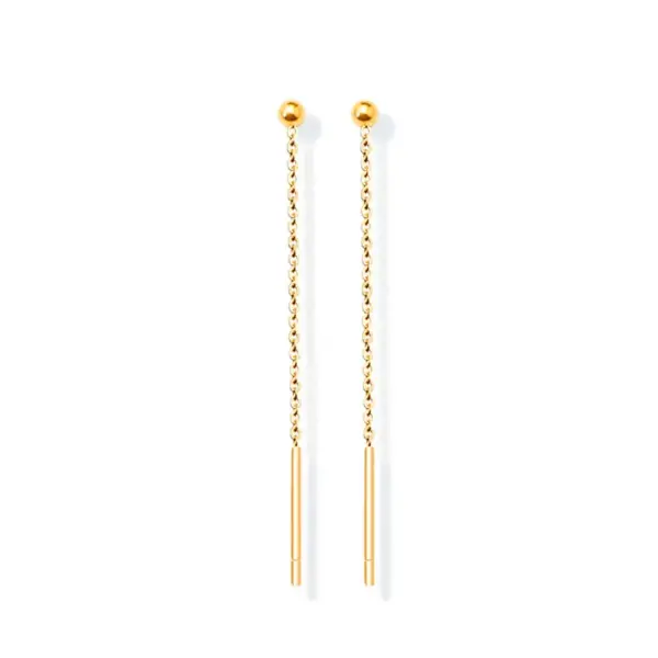 Wholesale PVD Coated Real Gold Plated 18K Gold Geometric 304 Stainless Steel Waterproof Non Tarnish Earrings