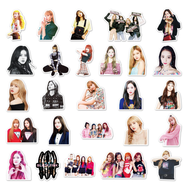 Wholesale 52 blackpink Personality Star Peripheral Luggage Scooter Car Laptop Decoration Stickers