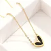 Wholesale Fashion Romantic Sweet Heart-Shaped Vacuum Electroplated (In Furnace) 18K Real Gold Plated Necklace Suitable For Women To Wear On Daily Dates Or Parties