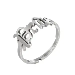 Prince Ring Steel Color / Adjustable Opening