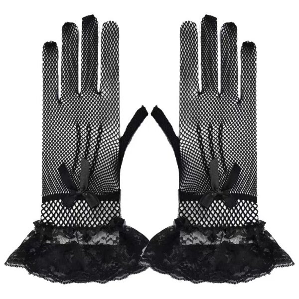 Wholesale Full-finger fishnet lace gloves