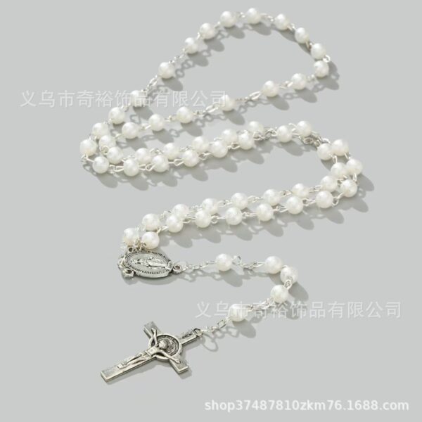 Wholesale Pearl Cross Rosary Prayer Chain