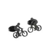 Wholesale PVD Coated 18K Gold Real Gold Plated Bicycle 304 Stainless Steel Original Design Waterproof Non Tarnish Ear Studs