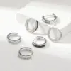 Wholesale 1 Pair Elegant Simple Style Circle Copper Zircon Silver Plated Hoop Earrings