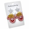 oly-f6952e40314cb7a6ef4b2b9500846d99 Wholesale Christmas tree bells bright color holiday party earrings