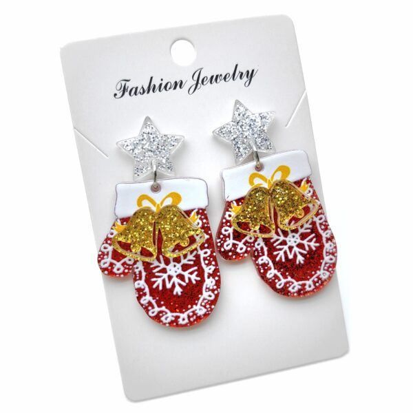 oly-f6952e40314cb7a6ef4b2b9500846d99 Wholesale Christmas tree bells bright color holiday party earrings