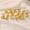 Wholesale PVD Coated Real Gold Plated Letter 304 Stainless Steel Hip-Hop Punk Cool Style Waterproof Non Tarnish Wide Band Rings