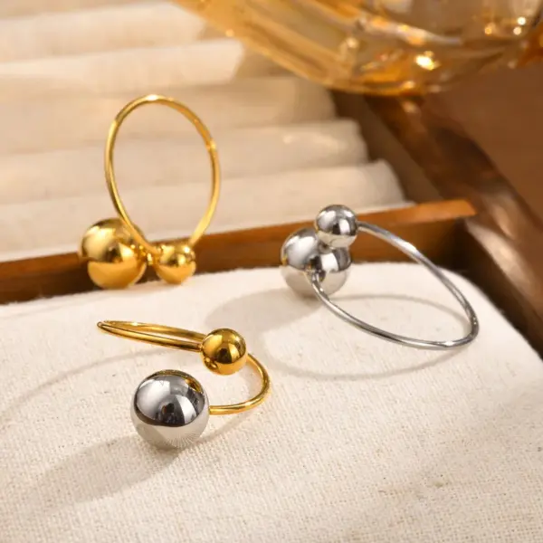 Wholesale Jewelry Simple Style Geometric 201 Stainless Steel Plating Stainless Steel Rings