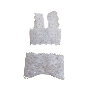 Soldier strap lace white underwear / Height 30cm baby underwear