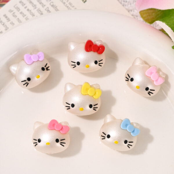 oly-f6aeda558d06921e6255be6d9472a33f Wholesale Cartoon rubber kt cat beaded cute pen accessories diy bag chain mobile phone chain key chain loose beads material