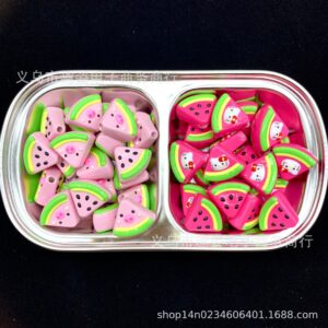 oly-f6bdefb00a1beb58615534767647fd3f Wholesale 10pcs Watermelon Piggy Heavy Oil Hand-Painted Beads