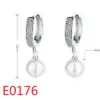 Wholesale 1 Pair Elegant Streetwear U Shape Round Inlay Copper Artificial Pearls Zircon Drop Earrings
