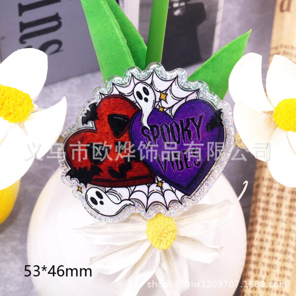 Wholesale New Loose Powder Cross-Border Cartoon Holiday Cute Accessories Acrylic Pins Cute DIY Patch Accessories