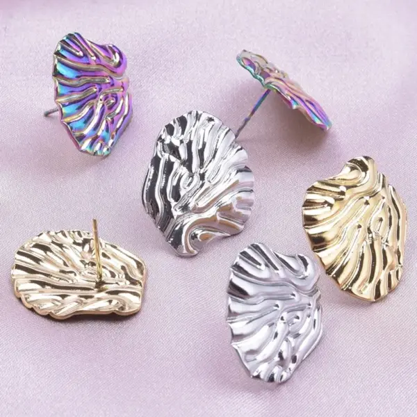 PVD Coated Real Gold Plated 18K Gold Round Star 304 Stainless Steel Simple Style Waterproof Non Tarnish Ear Studs