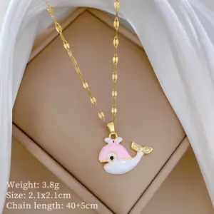 B423 Titanium Steel Chain Copper Pendant