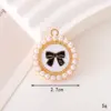 1 Piece 17*17mm 20*19mm 24*24mm Zinc Alloy Pearl Heart Shape Flower Bow Knot Pendant