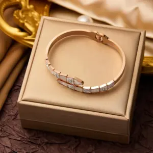 Rose Gold Snake Bone Bracelet