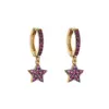 Wholesale Fashion Heart Plating Copper Zircon Copper Earrings