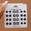 1 Set Simple Style Korean Style Pentagram Pearl Flower Inlay Alloy Artificial Pearls Artificial Diamond Ear Studs