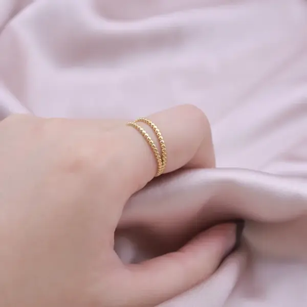 Wholesale PVD Coated Real Gold Plated 18K Gold Circle 304 Stainless Steel Simple Style Waterproof Non Tarnish Open Rings