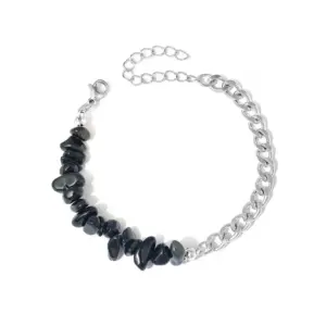 Black Onyx Crushed Stone / Silver