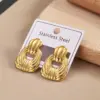 Irregular Heart Shaped Flower Stainless Steel 304 Vacuum Plated Earrings Fashionable Casual Modern Style For Women Daily Wear