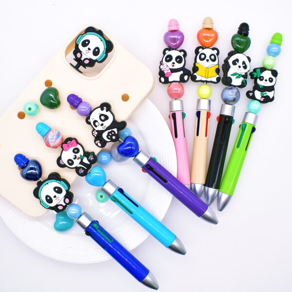 oly-f702c416df97a78e186bf93da7b3ebf7 Wholesale DIY Cute Cartoon Panda Beaded Pen Pvc Soft Glue Focus Beads