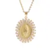 Wholesale Virgin Mary Pendant Copper Inlaid Zirconium Necklace Wholesale Nihaojewelry