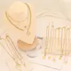 Wholesale Stainless Steel 18K Gold Plated Fashion Gold Plated Heart Shape Pearl Layered Necklaces