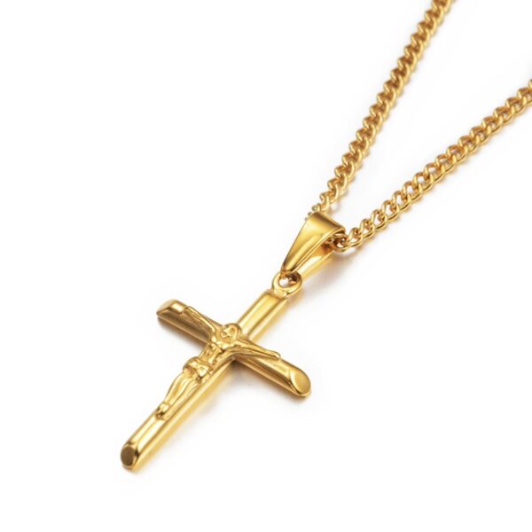 Wholesale Hip Hop Cylindrical Cross Necklace