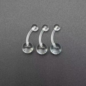 Navel Piercing 1.6*10*5/8mm Round Ball / Transparent